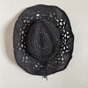 Black Straw Cowboy Hat